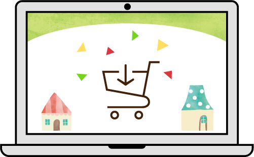 パソコンのイラスト(カート)