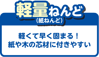 軽量ねんど(紙ねんど) 軽くて早く固まる!紙や木の芯材に付きやすい