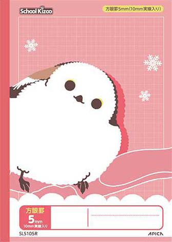 スクールキッズ セミB5 5mm方眼罫 レッドのイメージ画像