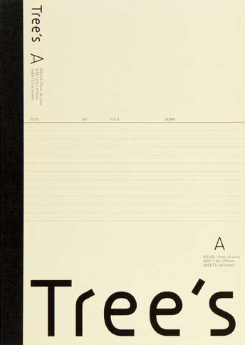 Tree's A4/A5/A6 A罫 クリーム A4／40枚のイメージ画像