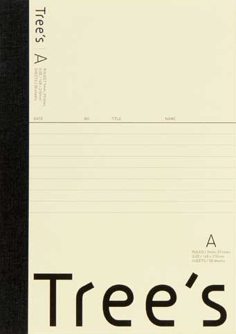 Tree's A4/A5/A6 A罫 クリーム A5／30枚のイメージ画像