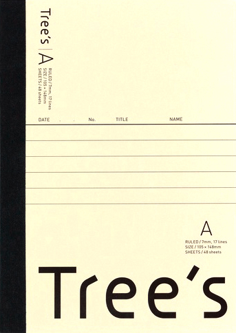 Tree's A4/A5/A6 A罫 クリーム A6／48枚のイメージ画像