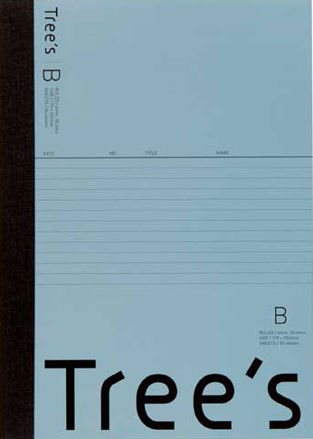 Tree's B5/A4/A5/A6 B罫 ブルーグレー B5／50枚のイメージ画像