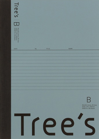 Tree's セミB5 6mm B罫 ブルーグレーのイメージ画像
