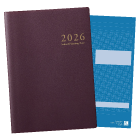 Jタイプのスケジュール手帳 暗め赤茶色